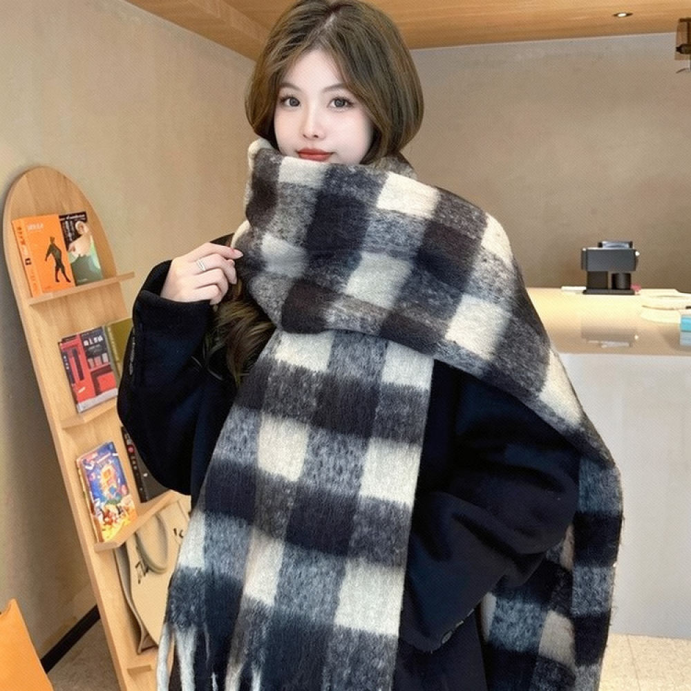 Cozy Winter Scarf Knitted Plai - Cycling Commute Essentials 评论和价格